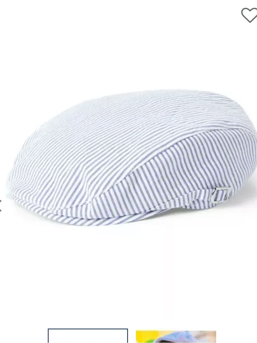 NWT Janie and Jack seersucker striped newsboy cap